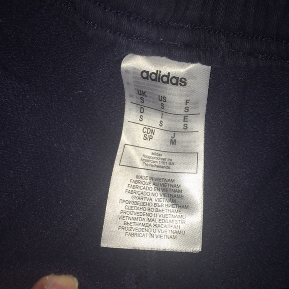 Adidas Classic 3 Stripe Sweatpants Navy Blue with White Stripes - Picture 4 of 5